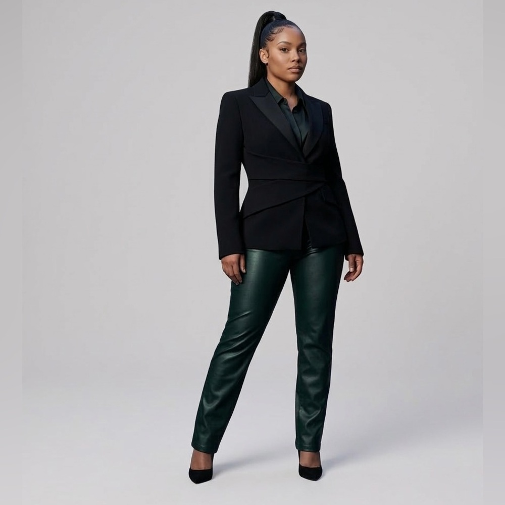 Express Coated Metallic Faux Leather Skinny Super High Rise Pants